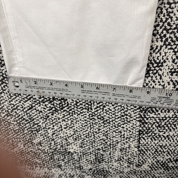 Tommy Bahama Ella Twill Crop Slim Boyfriend White Jeans Womens 14/24 Embroidered - Picture 9 of 11